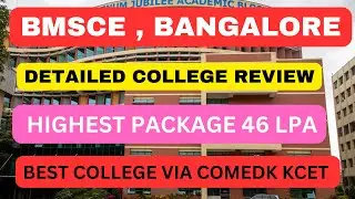 BMSCE College Review ❤️ | Placements 🔥 | Cutoff ? | Fees | Hostel | Fest | A to Z Info