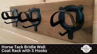 Horse Tack Bridle Wall Coat Rack with 3 Hooks