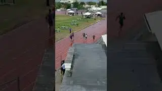 Dishaun Lamb 🇯🇲 Calabar High School winning his 100m heat.