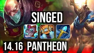 SINGED vs PANTHEON (TOP) | 67% winrate | NA Master | 14.16