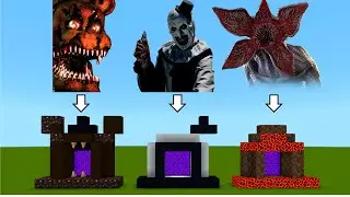 How To Make A Portal To Nightmare Freddy Clown Art Demogorgon In Minecraft PE
