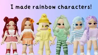 I made rainbow characters in Catalog Avatar Creator in Roblox!