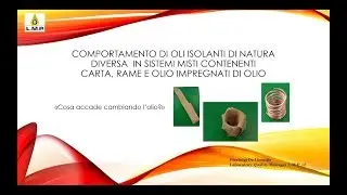 Comportamento degli  oli isolanti di natura diversa in sistemi misti contenenti  carta, rame e olio