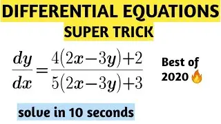 DIFFERENTIAL EQUATIONS SHORTCUT TRICK || VARIABLE SEPARABLE METHOD NDA/JEE/BITSAT/COMEDK/AIRFORCE