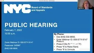 February 7, 2022 Review Session and Public Hearing