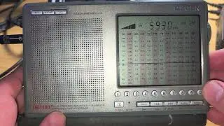 49 meter band scan Shortwave International Broadcast band on Degen DE1103 on MLA 30 loop