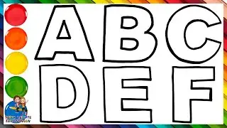 Zeichnen und Ausmalen des englischen Alphabets 🔠🌈 Buchstaben und Farben lernen 🇦-🇿 Kinderzeichnungen