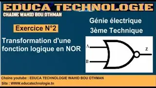 Logique combinatoire : Transformation en NOR d'une fonction logique.