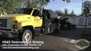 HS&S Sacramento Seal Coating & Striping | Job: Crossroads Church Rocklin CA