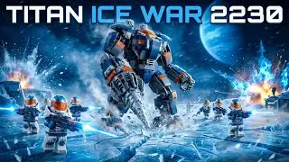 LEGO War 2230: Epic Battle on Titan Ice | Mech Drill vs Plasma Skimmer