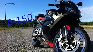 0-150 Acceleration Aprilia RS 125 [1080p]