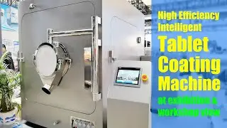 BG-series Intelligent Tablet Coating Machine at exhibition and workshop view
