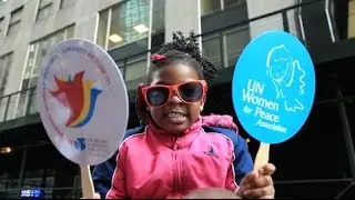 Thousands march in New York City to commemorate International Women's Day