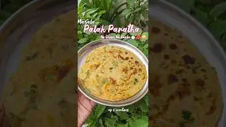 Palak Masala Paratha🧅❌🧄 #shorts #viral #trending #food #shortsfeed #minivlog