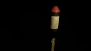 Zink Bombenrakete 914 Silberweide + rote Blitze