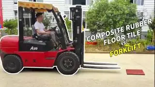 Testing:Why the rubber floor mat is still intact after being pressed by a 1.3t forklift