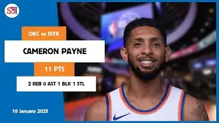 CAMERON PAYNE 11 PTS vs OKC 10 Jan 24-25 NYK Highlights