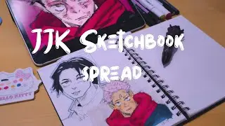 Drawing JJK characters in my sketchbook !