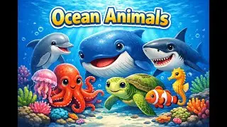 Ocean Animals for Kids | Learn Sea Animals Names & Fun Facts 🌊🐠