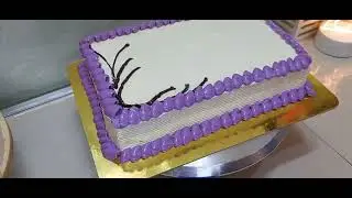 quick decoration for 1 tier rectangle cake, boiled icing!