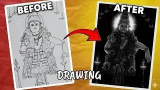 God Charcoal Sketch | Realistic God Drawing Timelapse 