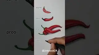 how to draw a Chilli pepper 😳😱🔥 #josuaas24 #art #drawing #shorts