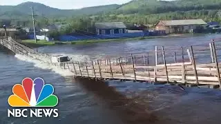 Watch: Bridge Collapse Flips Truck Into Flooded Russian River
