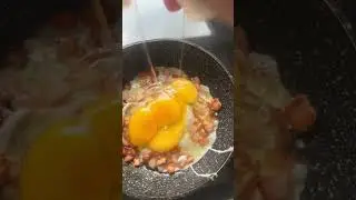 Bacon e ovos #food