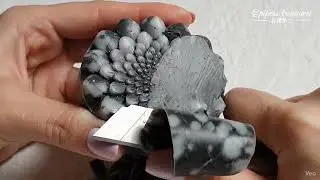 Chrysanthemum Stone Soap ASMR Cutting Sounds 