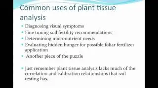 Video   Plant Tissue Analysis