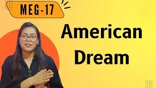 American Dream Explanation,  meg 17, American Drama, Ignou MA ENGLISH #successmaker #ignou