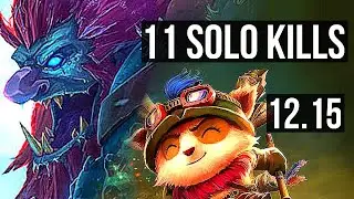 TRUNDLE vs TEEMO (TOP) | 11 solo kills, 73% winrate | EUW Master | 12.15