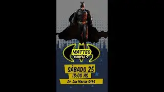 Video Invitaci&oacute;n de Cumplea&ntilde;os -  BATMAN