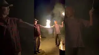 🔥Bubble Fire trail 🔥　#fireperformance #fire #bubble #tech