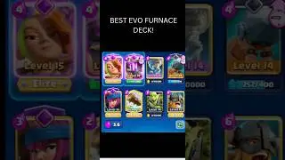 NEW BEST EVO FURNACE DECK TO GAIN TROPHIES.. #clashroyale #gaming #supercell #gains #clash