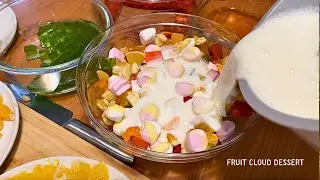 Фруктовый Облачный Десерт  ❤️🧡💛💚 Желе, Маршмеллоу и Свежие Фрукты!