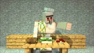 [Minecraft animation] Cooking with the Iron Golem: Salad - BootstrapBuckaroo
