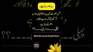 Bewafa aur dhokay baz aurat ki pehchan || urdu hindi quotes || relationship quotes | udaas diary