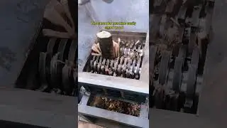 #shredding #woodplate #wood root remove nails with #twinshaftshreddermachine #shreddermachines