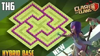 INSANE TH6 HYBRID BASE w/REPLAYS!! [CoC 2018] New Best Town Hall 6 (TH6) Base Design Clash of Clans