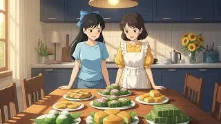 A Gentle Morning: Two Girls Cooking Traditional Vietnamese Desserts 🌾🍡  Nature&rsquo;s Gift | Ghibli Vibes