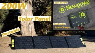@newpowausa 200W Portable Solar Panel WITH 20A MPPT Solar Charge Controller