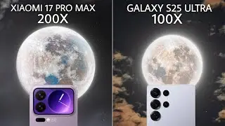 Xiaomi 17 Pro Max VS Samsung Galaxy S25 Ultra | full Moon Zoom Test 🌙 