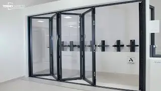 Cortizo Bi-Fold Plus – sistem de uși pliabile, tip armonică, din aluminiu, pentru proiecte premium