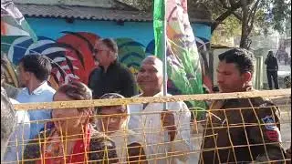 In Maihar, a protest was held by gheraoing the MLA's office and ringing the bell to wake up the s...