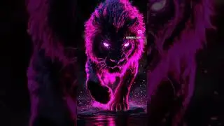 #Ia #Art #Neon Lion #Amazing