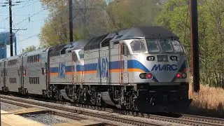 (4K60) railfanning odenton md 4/18/21 with railfannerznation ft hornshows Marc & Amtrak