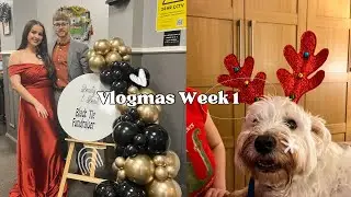 Начало Vlogmas: Неделя 1 — Рождественские книги, корпоративная вечеринка и благотворительный бал ✨🎁
