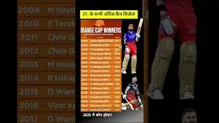 orange cap winning player in ipl every year l #ipl2024 #ipl #viratkohli