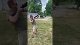 Firing an M1 Garand with a Rifle Grenade from the shoulder